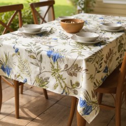 Narciso Biancheria per la tavola made in Italy completo dai toni celesti lemoire home