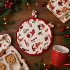 Confezione Regalo Natalizia gnomi Alfablót: Grembiule, Presina, Guantone e Canovaccio