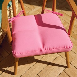 cuscino coprisedie Clio rosa acceso. Laccetti, imbottitura rimuovibile e design elegante per ogni ambiente.