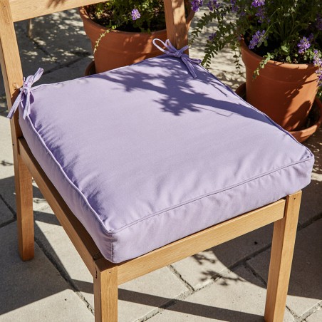 Cuscino coprisedie Ianthe in glicine – Delicatezza e comfort per ogni sedia
