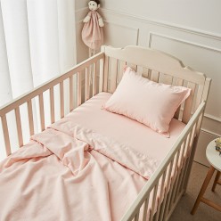 Baby Pegaso – Lenzuola Culla per bimba Rosa Chiaro, Morbide e Delicate