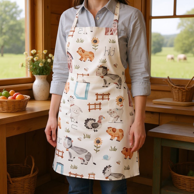 Grembiulini a tema fattoria degli animali Filottete stile bimbi lemoire home