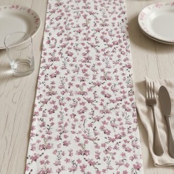 Talia - Runner shabby provenzale con fiorellini delicati – Made in Italy