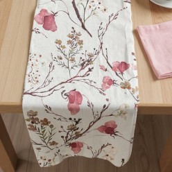 RUNNER clio rosa  per la tavola in elegante stile orientale lemoirehome
