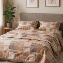 Completo Letto matrimoniale in raso di cotone lemoire home peito
