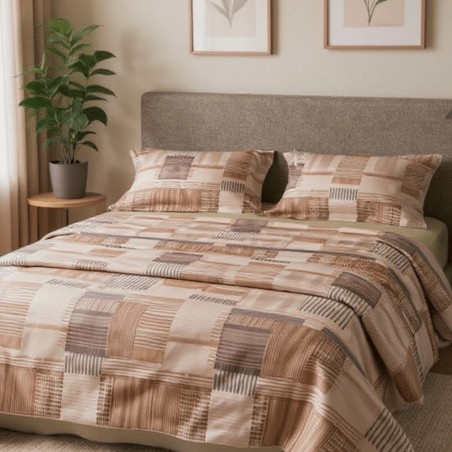 Completo Letto matrimoniale in raso di cotone lemoire home peito