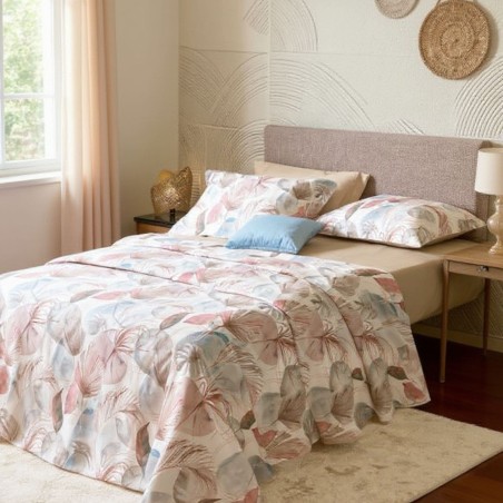 Completo Letto in Raso di Cotone con Fantasia Naturale e Stile Elegante