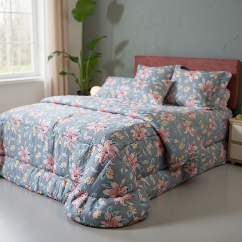 Trapunta floreale per letto matrimoniale - Linea Ligea