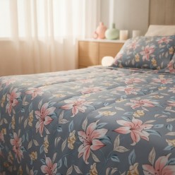 Trapunta floreale per letto matrimoniale - Linea Ligea