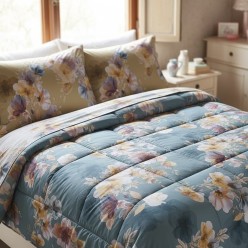 Trapunta Echidna – Fiori Selvatici in raso di cotone made in Italy