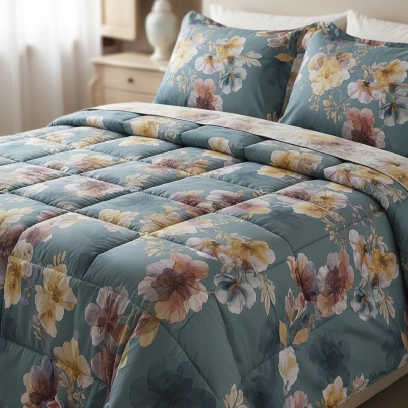 Trapunta Echidna – Fiori Selvatici in raso di cotone made in Italy mix di fantasia Trapunta Echidna – Fiori Selvatici in raso di cotone made in Italy mix di fantasia