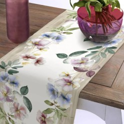 Larissa – Runner floreale 50x50 cm in cotone, eleganza romantica per la tua tavola