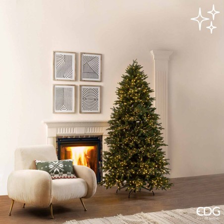 Pino Cristallo 210cm EDG – L’albero di Natale che illumina la casa di eleganza naturale