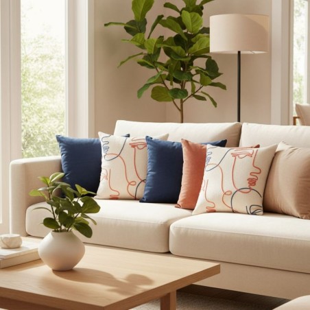 Volti Intrecciati Cuscino Decorativo – Edizione L'OCA NERA
