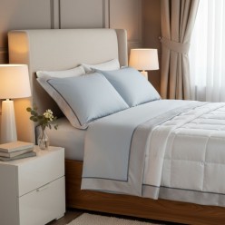 Completo Letto Iadi Lenzuola matrimoniali con bordo jaquard