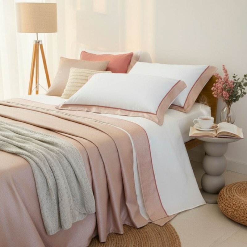 Completo letto elegante in caldo cotone - Made in Italy Battaglia