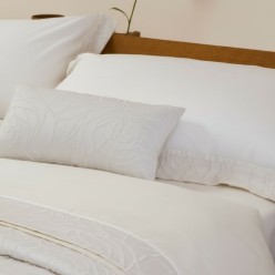 Completo letto matrimoniale Rodi in cotone con bordo jacquard