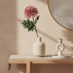 Crisantemo Rosa con foglie verdi - EDG