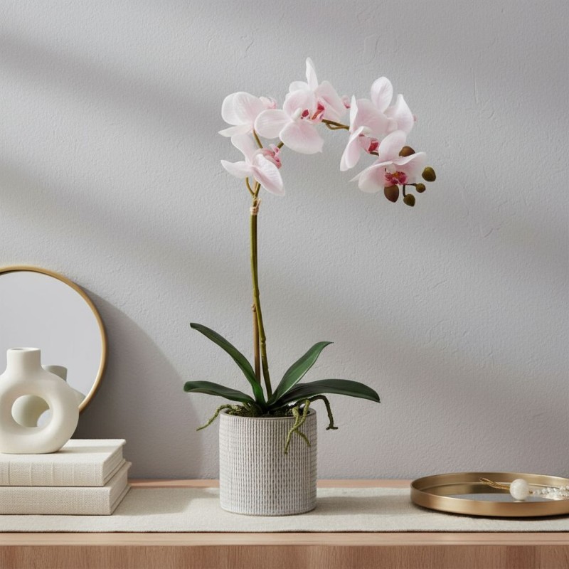 🌸 Pianta Artificiale di Orchidea Rosa con Vaso – EDG x Lemoire Home 🌸 Pianta Artificiale di Orchidea Rosa con Vaso – EDG x Lemoire Home