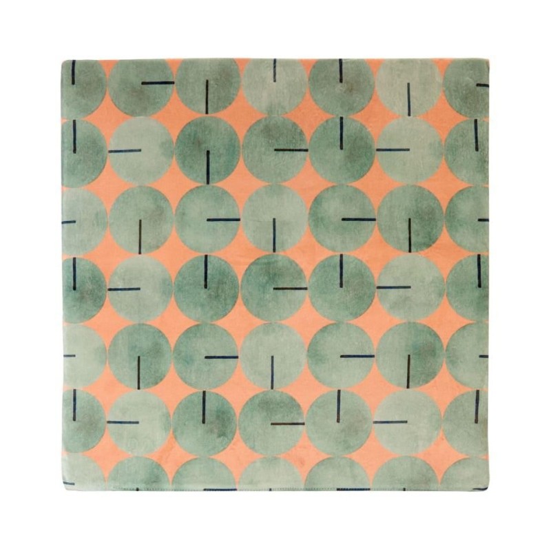 Cuscino decorativo in velluto con gigli bianchi – Retro geometrico verde lemoirehome Cuscino decorativo in velluto con gigli bianchi – Retro geometrico verde lemoirehome