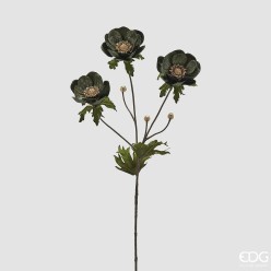 Anemone Green, Fiori in Velluto Real Touch - EDG