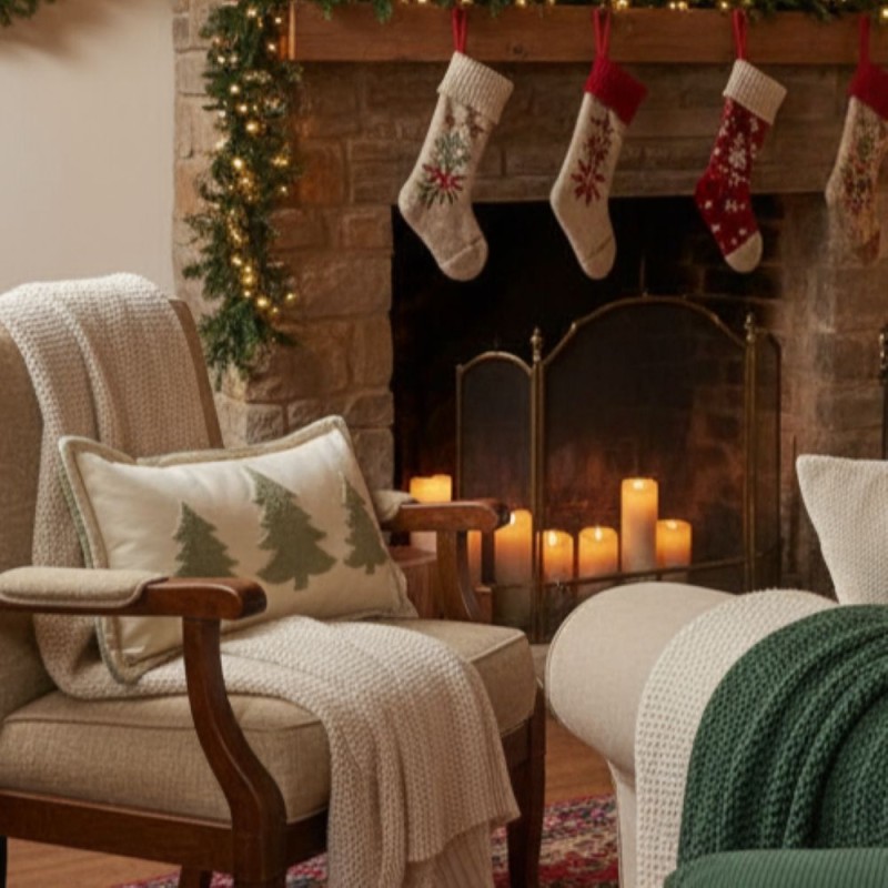 cuscino si integra in uno stile country chic