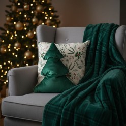Albero di Natale in velluto cuscino colorato imbottito