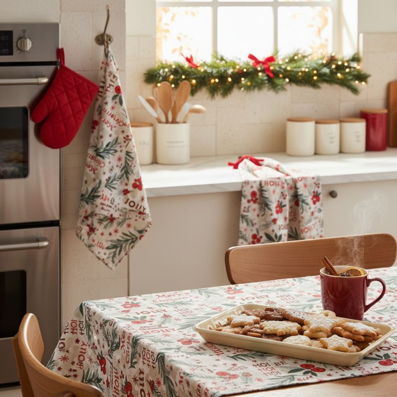 Set Cucina Norreno Blót con confezione regalo per Natale strofinaccio