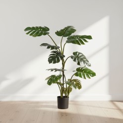 Monstera pianta sempreverde effetto natural touch