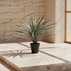 Vaso con Bromelia artificiale estetica