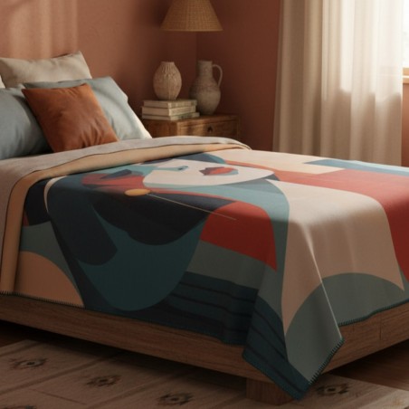 Plaid stampato in tessuto magliato con Design astratto di Lady Afrodite