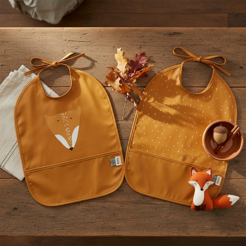 Set bavaglini volpe in silicone Mr.Fox, pack 2 per bimbi, pratici e adorabili catalogo lemoirehome