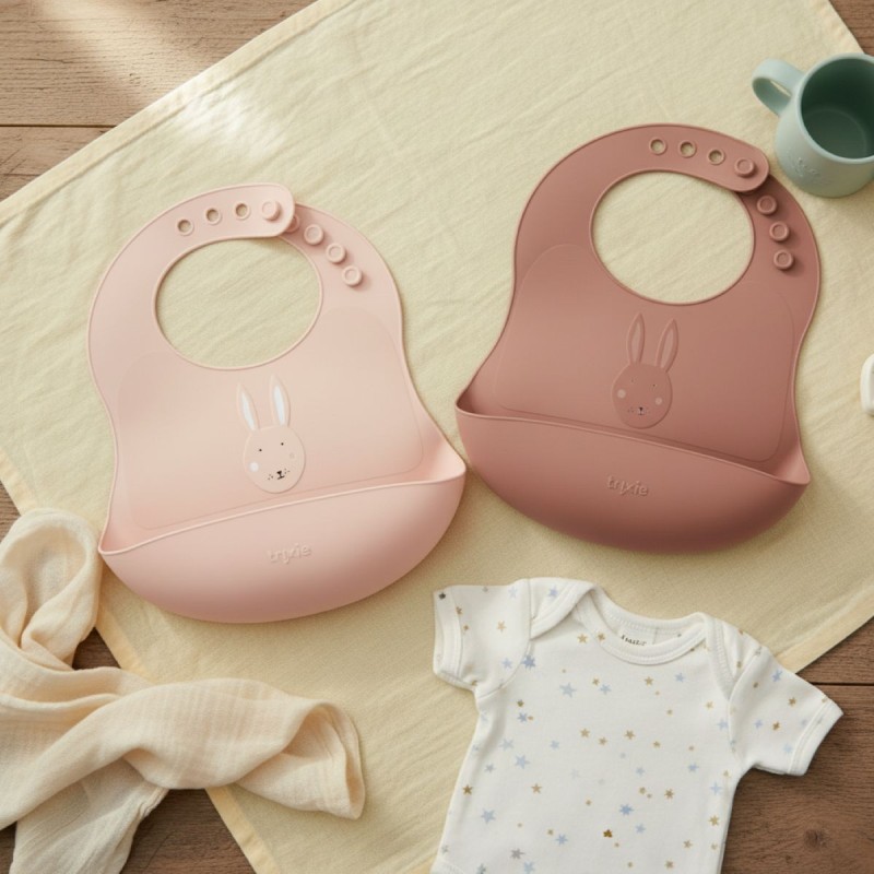 Bavaglino silicone coniglietto set da 2 per la pappa! catalogo