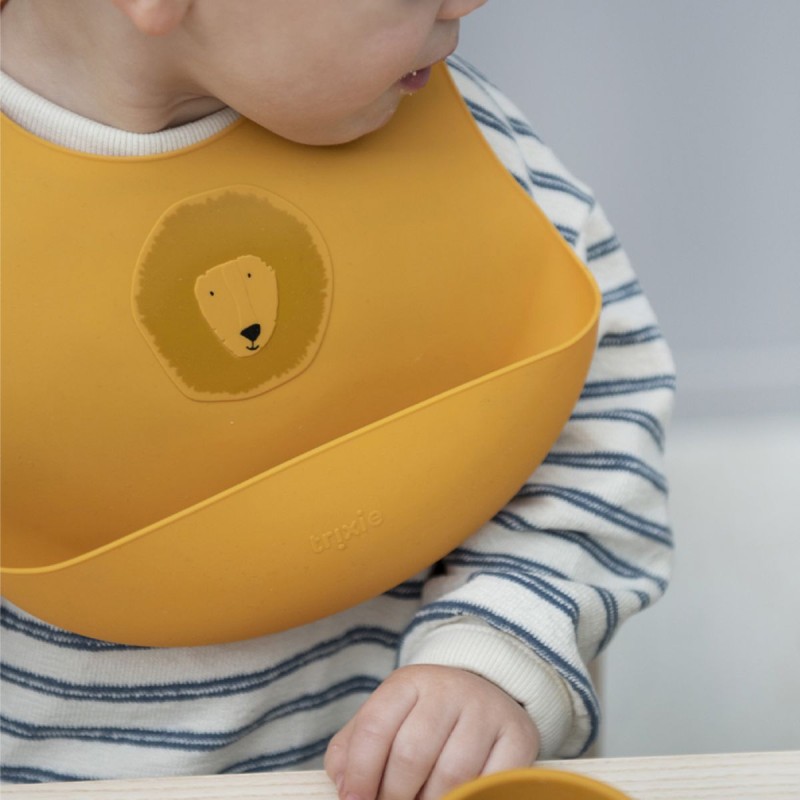 Set di due bavaglini in silicone leone – per pasti più allegri e senza stress!