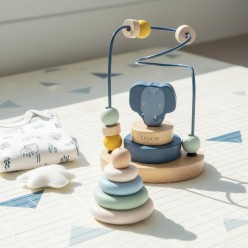 Labirinto perline bebè in legno con Elefantino: gioco educativo creativo