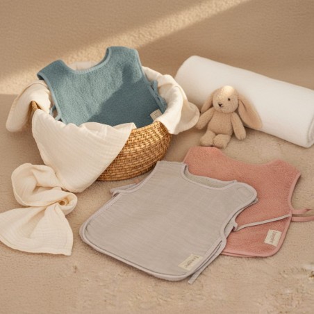 Bavaglino Pettorina in cotone per Bebé collezione Cleta catalogo lemoirehome