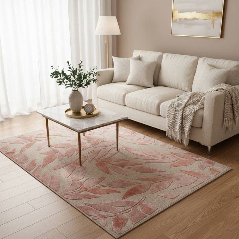 tocco di romanticismo e texture al tuo living con il Tappeto Floreale a Rilievo di L'Oca Nera.