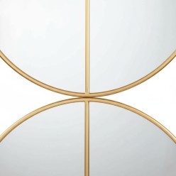 Specchiera Duale Metallo Dorato | Design Geometrico Lemoire Home 80x90