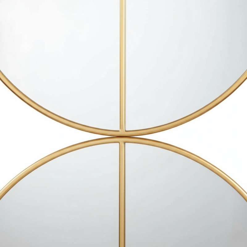 Specchiera Duale Lemoire Home 80x90 | Metallo Dorato Design Geometrico Specchiera Duale Lemoire Home 80x90 | Metallo Dorato Design Geometrico