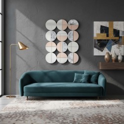 Specchiera Mosaico Modulare 60x80 Lemoire Home | Inserti Marmo e Rame Rosato