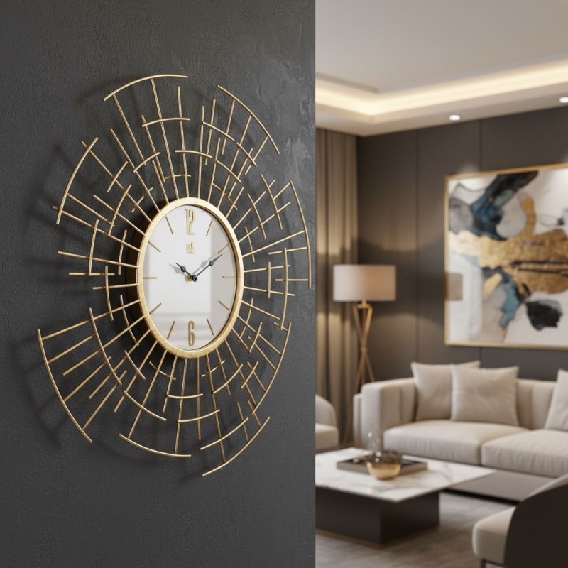 Orologio L'Oca Nera (Lemoire Home) | Quadrante Specchio e Struttura Dorata Helios Orologio L'Oca Nera (Lemoire Home) | Quadrante Specchio e Struttura Dorata Helios