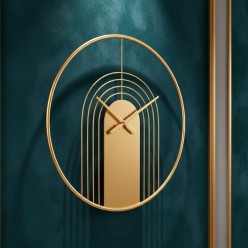 Orologio da Parete Iris Ø60 Lemoire Home | Metallo Dorato Design Art Déco