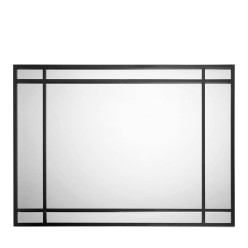 Specchiera Rettangolare Design Urban in Metallo Nero - Lemoire Home