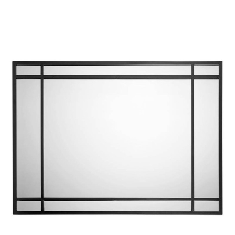 Specchiera Rettangolare Design Urban in Metallo Nero - Lemoire Home LEMOIREHOME Specchiera Rettangolare Design Urban in Metallo Nero - Lemoire Home LEMOIREHOME