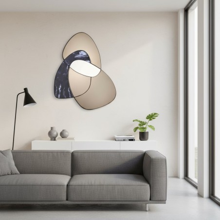Specchiera Decorativa con Vetro Effetto Marmo Nero di Design| Lemoire Home