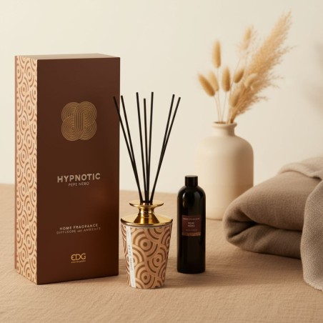 EDG Hypnotic – Diffusore d'Ambiente "Pepe Nero" | Design Orientale Lussuoso 400 ml | Fragranza Speziata