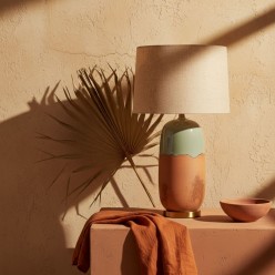 Lampada da Tavolo in Ceramica Bicolore