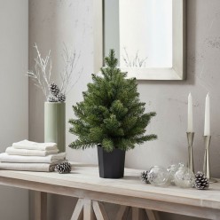 EDG Enzo De Gasperi | Mini Albero di Natale Argentato - Verde H 45 cm