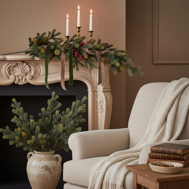 Ramo Pino decorativo per mazzi o festoni fai da te Ramo Pino decorativo per mazzi o festoni fai da te