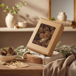 Dettaglio Pigna Pino Dorata per decorazioni natalizie